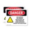 Signmission Hot Surface Sign, 5 in H x 7 in W, Vinyl Decal, Hot Surface! Hot Exhaust! High OS-2PACK-DS-D-57-L-2185 - alternate 1